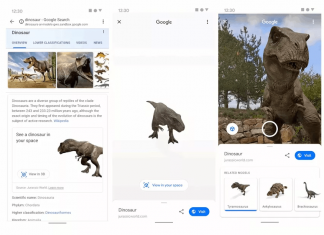 Google îți aduce dinozauri în interiorul casei cu ajutorul realității augmentate