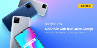 Realme C15 este lansat cu o baterie de 6000mAh, Helio G35 și prețul lui începe de la 117€
