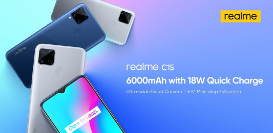 Realme C15 este lansat cu o baterie de 6000mAh, Helio G35 și prețul lui începe de la 117€