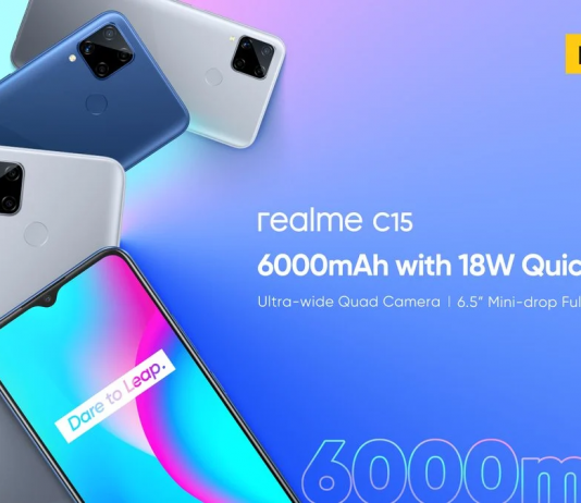 Realme C15 este lansat cu o baterie de 6000mAh, Helio G35 și prețul lui începe de la 117€