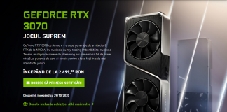 Nvidia a amânat lansarea RTX 3070 cu două săptămâni