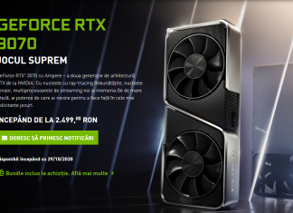 Nvidia a amânat lansarea RTX 3070 cu două săptămâni