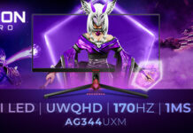 Noul monitor pentru gaming de la AGON by AOC: AGON PRO AG344UXM ultrawide cu tehnologie MiniLed și rată de reîmprospătare de 170Hz
