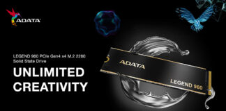 ADATA lansează SSD-ul LEGEND 960 PCIe Gen4 x4 M.2 2280