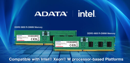 ADATA – lider în industrie prin lansarea primului modul de memorie overclockată compatibilă cu noile procesoare Intel® Xeon® W
