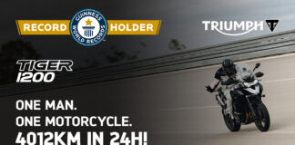 IVAN CERVANTES a revendicat titlul GUINNESS WORLD RECORDS pentru cea mai mare distanță parcursă pe o motocicletă în 24 de ore cu un TIGER 1200 GT EXPLORER
