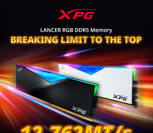 XPG doboară din nou recordul mondial LANCER RGB DDR5 atinge 12.762 MT/s în overclocking