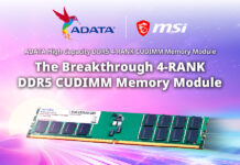 ADATA și MSI lansează primul modul de memorie DDR5 CUDIMM 4-RANK din lume