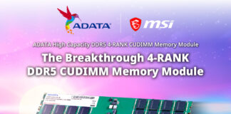 ADATA și MSI lansează primul modul de memorie DDR5 CUDIMM 4-RANK din lume
