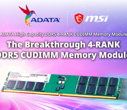 ADATA și MSI lansează primul modul de memorie DDR5 CUDIMM 4-RANK din lume